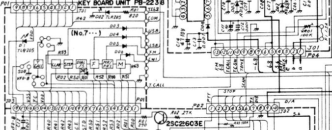 Schematic of keyboard PCB