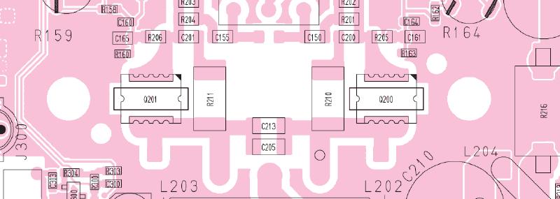 layout of output transistors from Service Manual