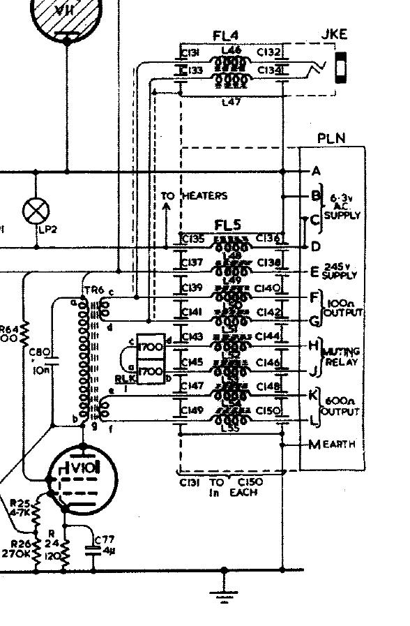 Output transformer part of schematic